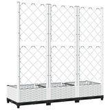 Garden Planter with Trellis White 120x40x121.5 cm PP