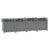 Raised Bed 160x40x38 cm Polypropylene - Front View