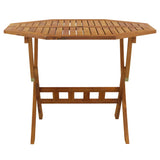 Folding Garden Table 90x75 cm Solid Wood Acacia - Side View