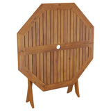 Folding Garden Table 90x75 cm Solid Wood Acacia - Rear View