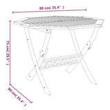 Folding Garden Table 90x75 cm Solid Wood Acacia