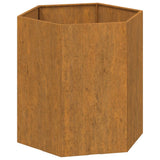Planter Rusty 40x40x45 cm Corten Steel - Front View