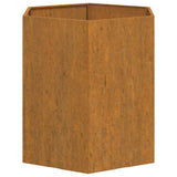 Planter Rusty 40x40x45 cm Corten Steel - Rear View