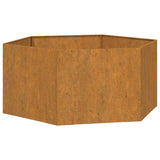 Planter Rusty 90x90x45 cm Corten Steel - Front View