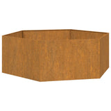 Planter Rusty 138x120x45 cm Corten Steel - Front View