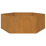 Planter Rusty 138x120x45 cm Corten Steel - 45-Degree Angle