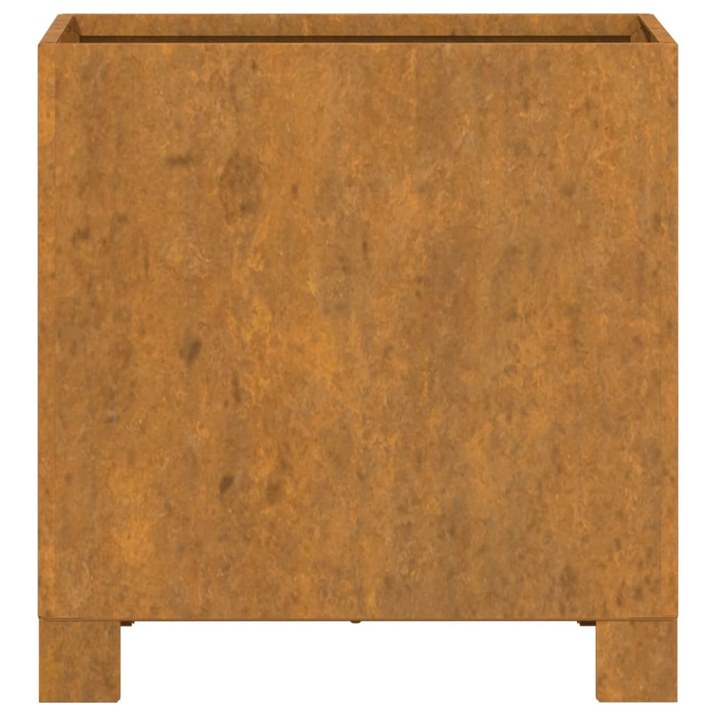 Planters with Legs 2 pcs Rusty 30x30x30 cm Corten Steel