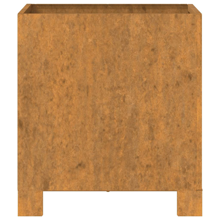 Planters with Legs 2 pcs Rusty 30x30x30 cm Corten Steel