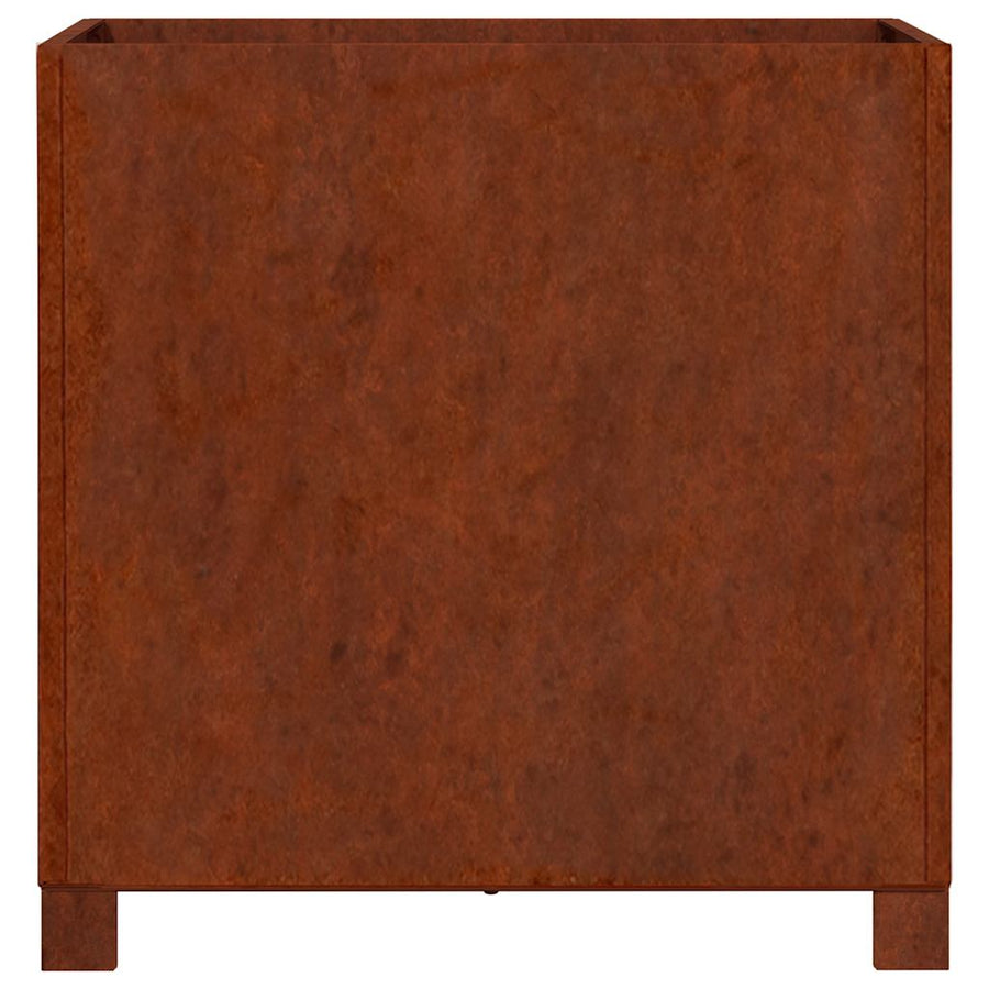 Planters with Legs 2 pcs Rusty 50x50x50 cm Corten Steel