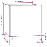 Planters with Legs 2 pcs Rusty 50x50x50 cm Corten Steel