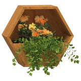 Wall Planters 2 pcs Rusty Corten Steel 30x10x25 cm - Side View
