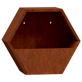 Wall Planters 2 pcs Rusty Corten Steel 46x10x40 cm