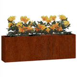 Wall Planters 2 pcs Rusty Corten Steel 53x10x17 cm