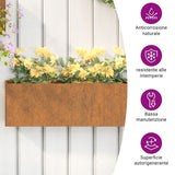 Wall Planters 2 pcs Rusty Corten Steel 53x10x17 cm - Extra Image