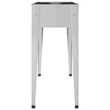 Garden Planters 2 pcs Galvanised Steel - Close-Up Angle