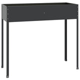 Garden Planters 2 pcs Anthracite Galvanised Steel - 45-Degree Angle