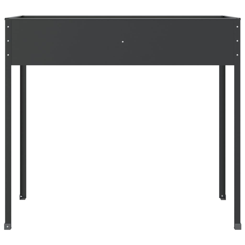 Garden Planters 2 pcs Anthracite Galvanised Steel