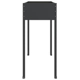 Garden Planters 2 pcs Anthracite Galvanised Steel - Close-Up Angle