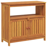 Garden Console Table 80x35x75 cm Solid Wood Acacia - Front View
