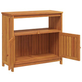 Garden Console Table 80x35x75 cm Solid Wood Acacia - 45-Degree Angle