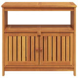 Garden Console Table 80x35x75 cm Solid Wood Acacia - Rear View