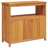 Garden Console Table 80x35x75 cm Solid Wood Acacia - Low Angle
