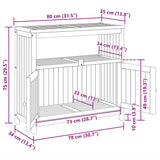 Garden Console Table 80x35x75 cm Solid Wood Acacia - Extra Image