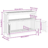 Garden Console Table 110x35x75 cm Solid Wood Acacia - Extra Image