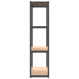4-Layer Shelves 4 pcs Anthracite Steel&Engineered Wood