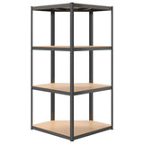 4-Layer Shelves 5 pcs Anthracite Steel&Engineered Wood - Extra Image