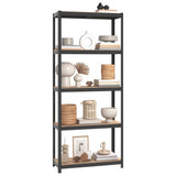 5-Layer Shelves 2 pcs Anthracite Steel&Engineered Wood - Side View