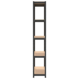 5-Layer Shelves 4 pcs Anthracite Steel&Engineered Wood