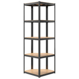 5-Layer Shelves 3 pcs Anthracite Steel&Engineered Wood - Extra Image