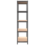 5-Layer Shelves 4 pcs Anthracite Steel&Engineered Wood