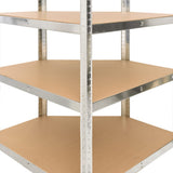 5-Layer Shelves 3 pcs Silver Steel and Engineered Wood - Extra Image