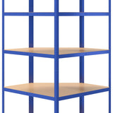 5-Layer Shelves 3 pcs Blue Steel&Engineered Wood - Extra Image