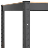 5-Layer Shelves 2 pcs Anthracite Steel&Engineered Wood - Extra Image