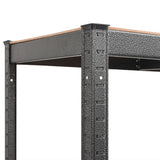 5-Layer Heavy-duty Shelves 2 pcs Grey Steel&Engineered Wood - Extra Image