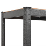 5-Layer Heavy-duty Shelves 3 pcs Grey Steel&Engineered Wood - Extra Image