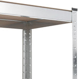5-Layer Shelves 3 pcs Silver Steel&Engineered Wood