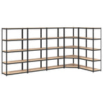 5-Layer Shelves 5 pcs Anthracite Steel&Engineered Wood