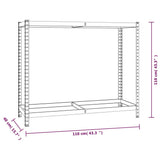 2-Layer Tire Racks 3 pcs Silver 110x40x110 cm Steel - Extra Image