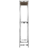 2-Layer Tire Racks 4 pcs Silver 110x40x180 cm Steel - Rear View