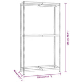2-Layer Tire Racks 4 pcs Silver 110x40x180 cm Steel - Extra Image
