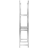 3-Layer Tire Racks 3 pcs Silver 110x40x200 cm Steel - Rear View