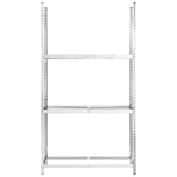 3-Layer Tire Racks 4 pcs Silver 110x40x200 cm Steel