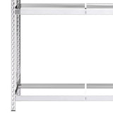 3-Layer Tire Racks 4 pcs Silver 110x40x200 cm Steel