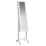 Free-Standing Mirror White 34x37x146 cm - Front View