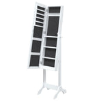 Free-Standing Mirror White 34x37x146 cm