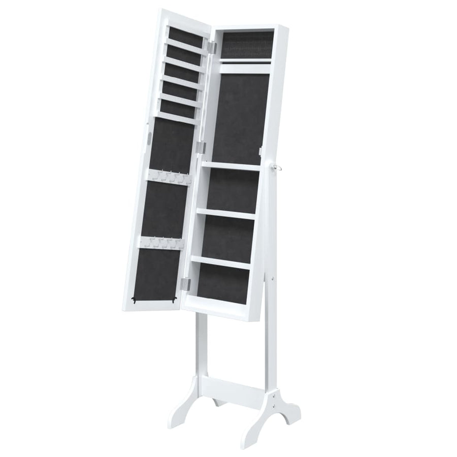 Free-Standing Mirror White 34x37x146 cm